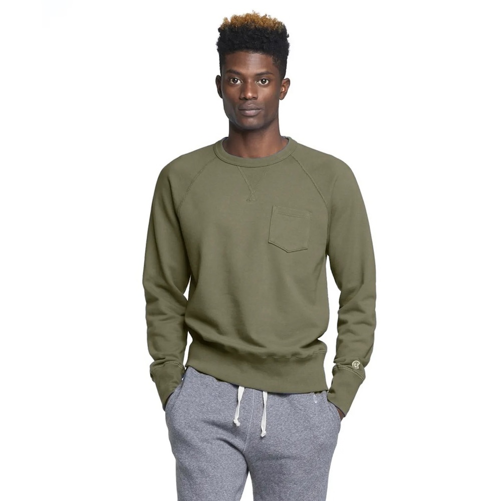 TODD SNYDER X CHAMPION | Pocket Sweatshirt in Olive Grove